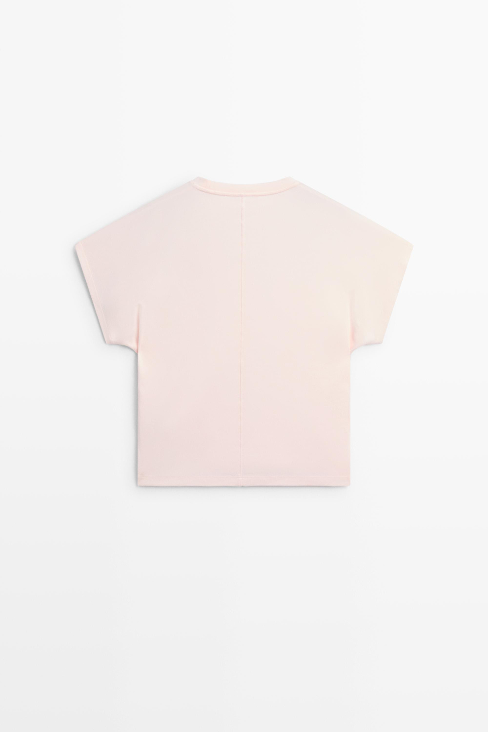 Massimo Dutti Хлопковая футболка, розовый