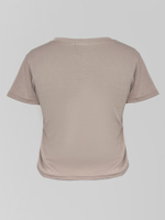 Футболка LJHY укороченная с надписью Balance однотонная