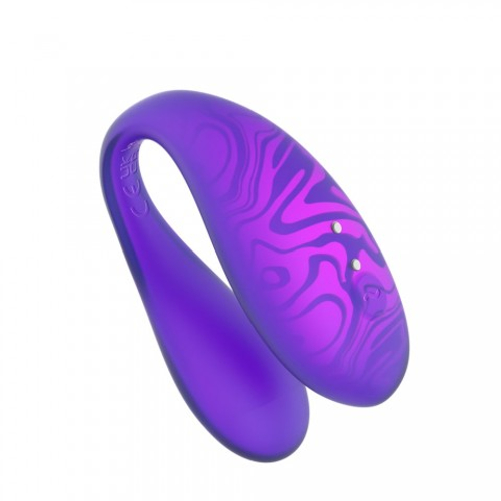 Вибратор для пар Tween+ с управлением через приложение от Amovibe фиолетовый