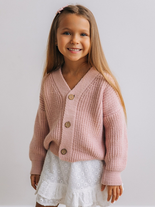 Кардиган oversize, Пудровый