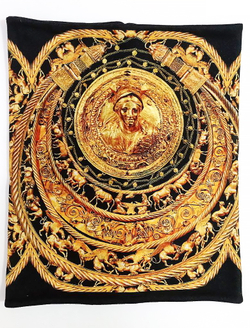 Двусторонний снуд "Золото предков", принт по мотивам знаменитых скифских и древнегреческих украшений