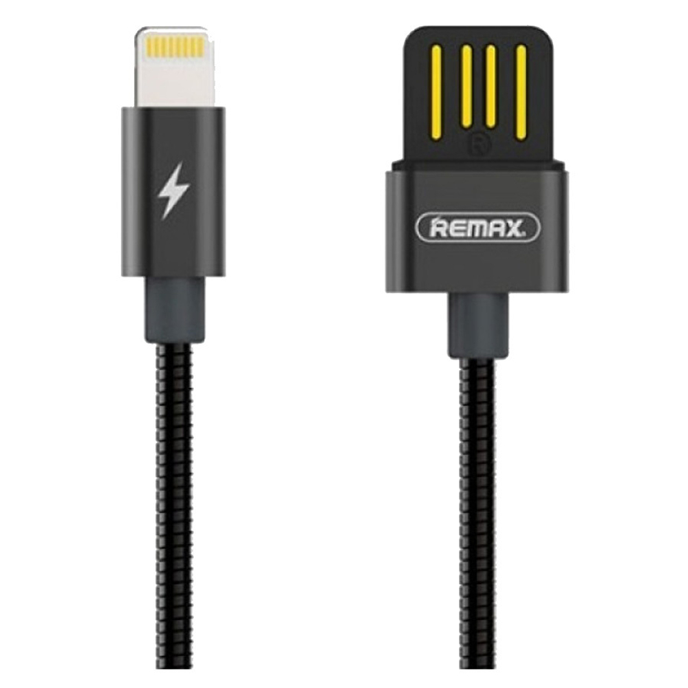 Кабель USB - Lightning (для iPhone) Remax RC-080i (оплетка металл) Черный