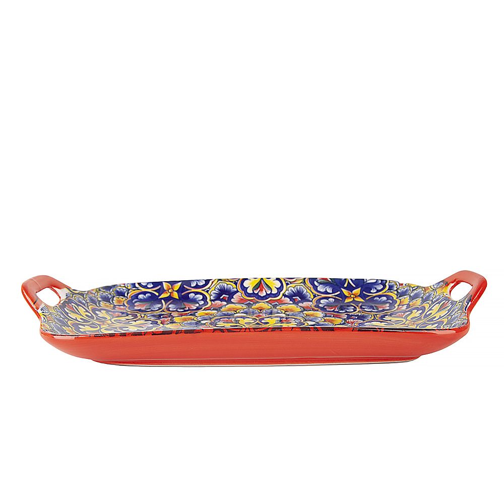 Поднос с ручками " " (красный) 29х16х3см (min6) (транспортная упаковка)