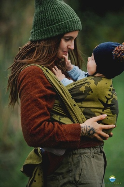 Слинг-шарф «Карта мира оливковый»