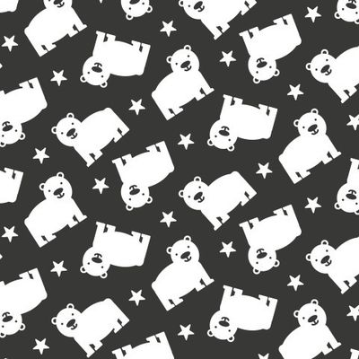 Buy black and white fabric Polar bears