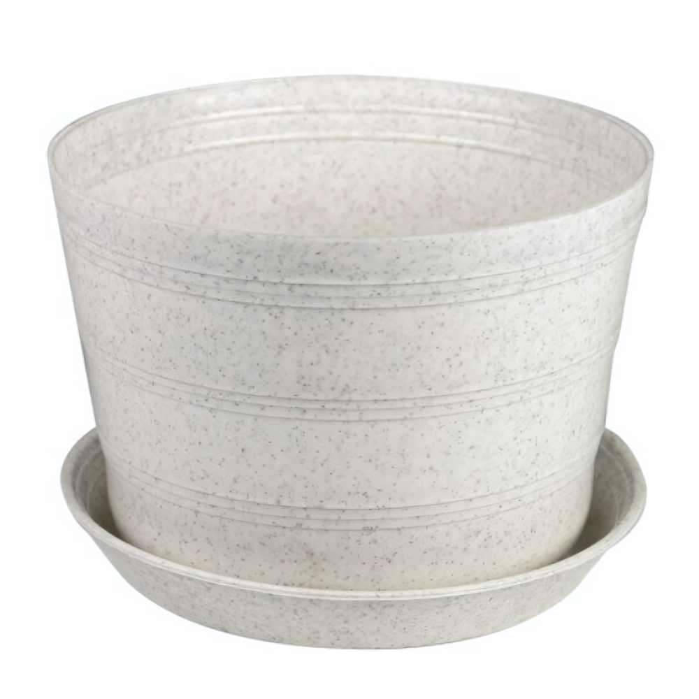 Кашпо "Классик" с поддоном 1,4 л (цвет мраморный)