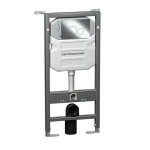 Унитаз подвесной Ceramica Nova Balearica CN6000_1001M_1000 безободковый, с крышкой микролифт, с инсталляцией и кнопкой матовый хром