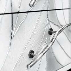 Тумба Арт Классика с 2-мя ящиками Айс Античное серебро