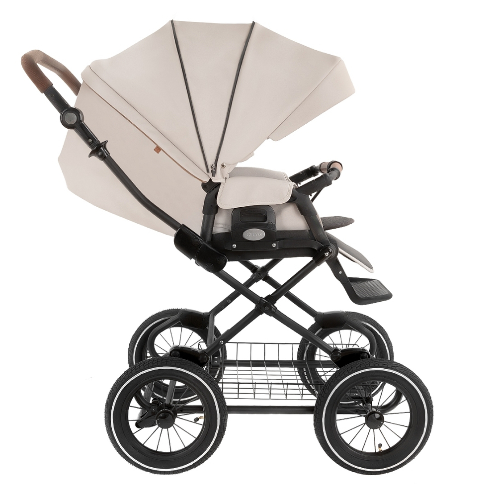 Коляска 2 в 1 ROAN BASS NEXT 2 в1 CLASSIC d12 leather Island Stone