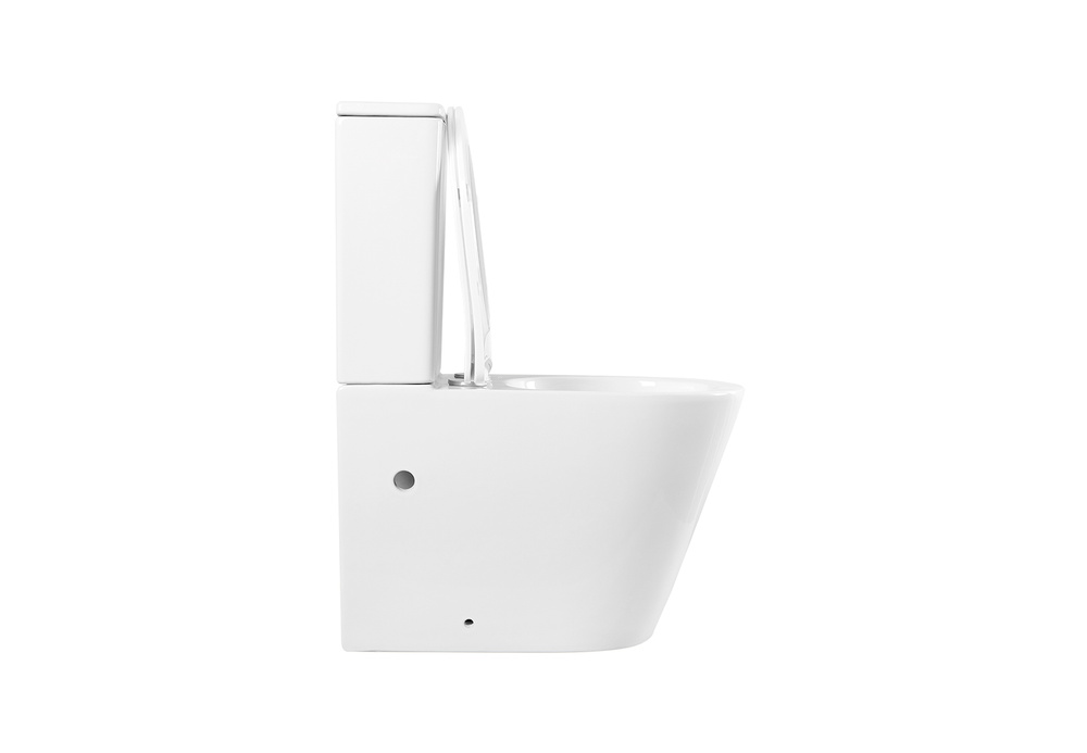 Унитаз-компакт напольный безободковый с бачком AQUATEK ВЕГА AQ2904-00 630*385*815 мм, горизонтальный выпуск, тонкое сиденье с механизмом плавного закрывания, крепеж