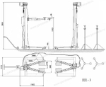 Передвижной 2-стоечный подъемник ПП3 (380 В)