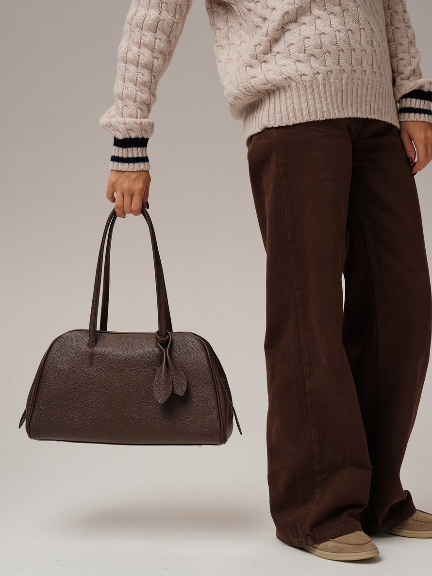 Кожаная сумка DBR 31338 коричневый торф