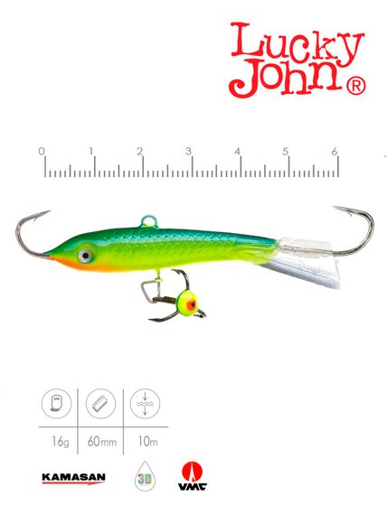 Балансир Lucky John CLASSIC 6 с тр. 60мм/29 блистер