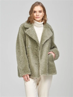 Куртка из меха шуба тедди чебурашка, SilverFox (арт. S1136rm012bz)