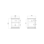 Прикроватная тумба CRYSTAL CRD007 на цоколе