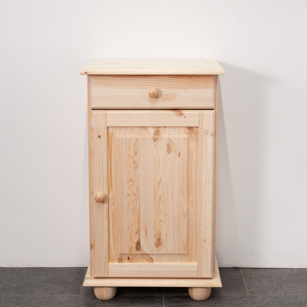 Тумба Лена однодверная из сосны, в лаке