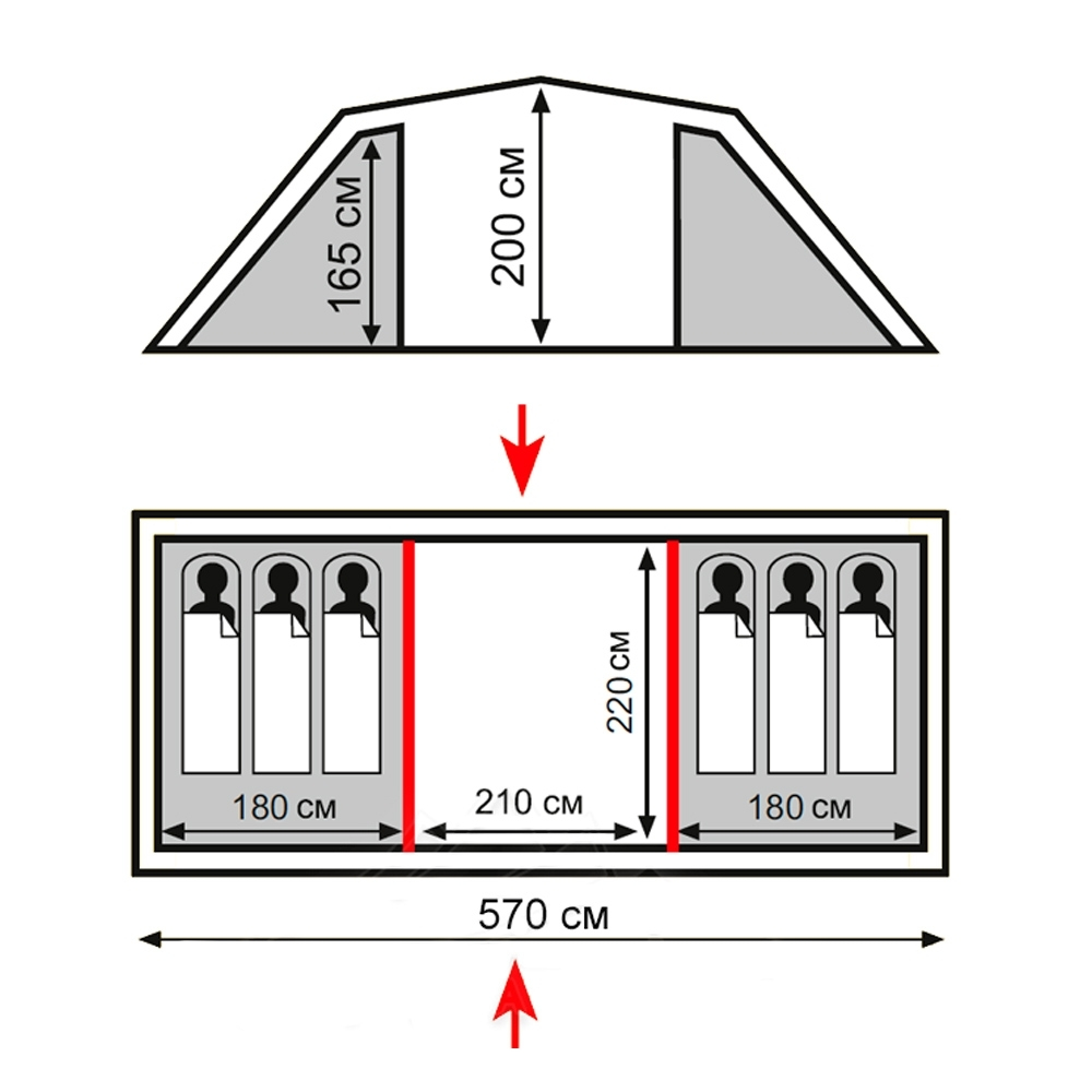 Палатка Totem Hurone 6 (V2) (зеленый)