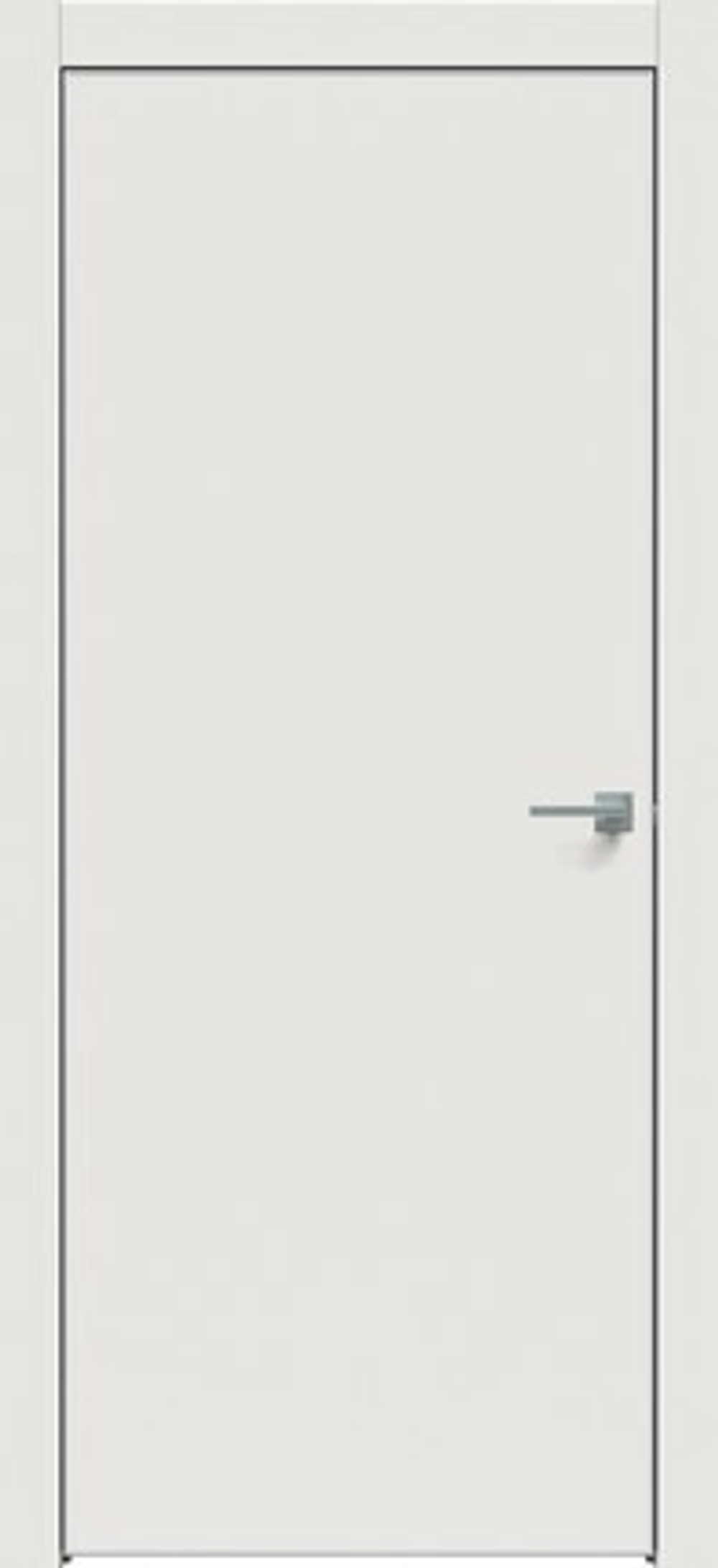 Дверь межкомнатная L 10  Белый сатин( алюминевая кромка с 2х сторон)АКЦИЯ