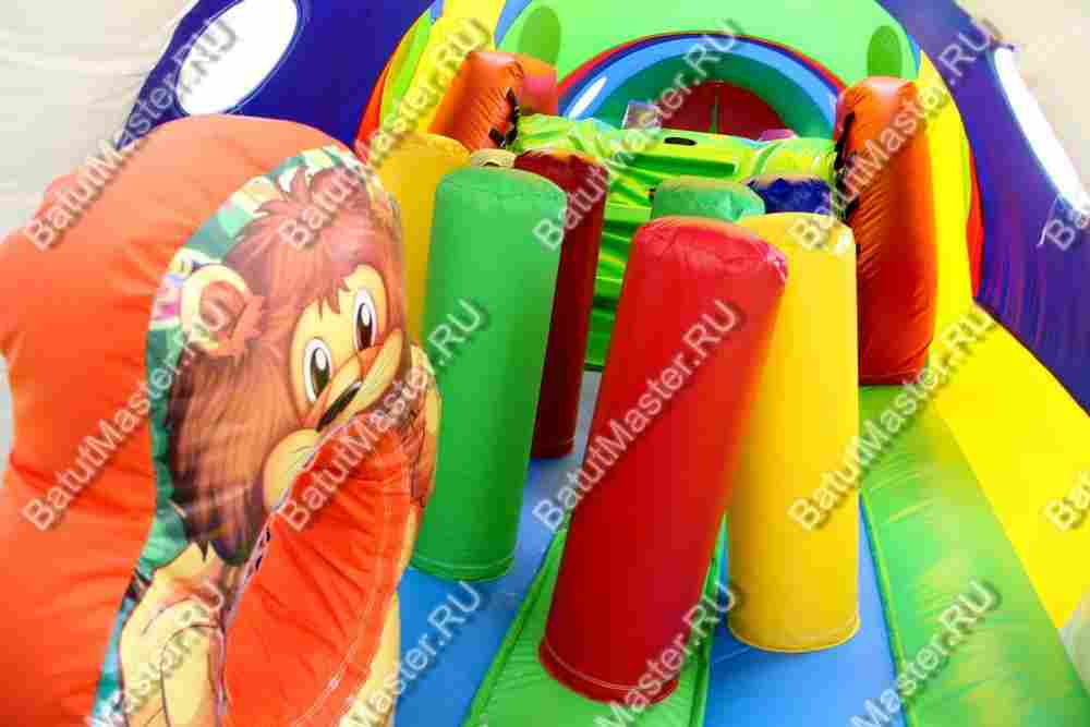 Коммерческий надувной батут "Тоннель зебра"