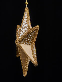 Елочная игрушка Звезда 18х20см ChristmasDeLuxe золото