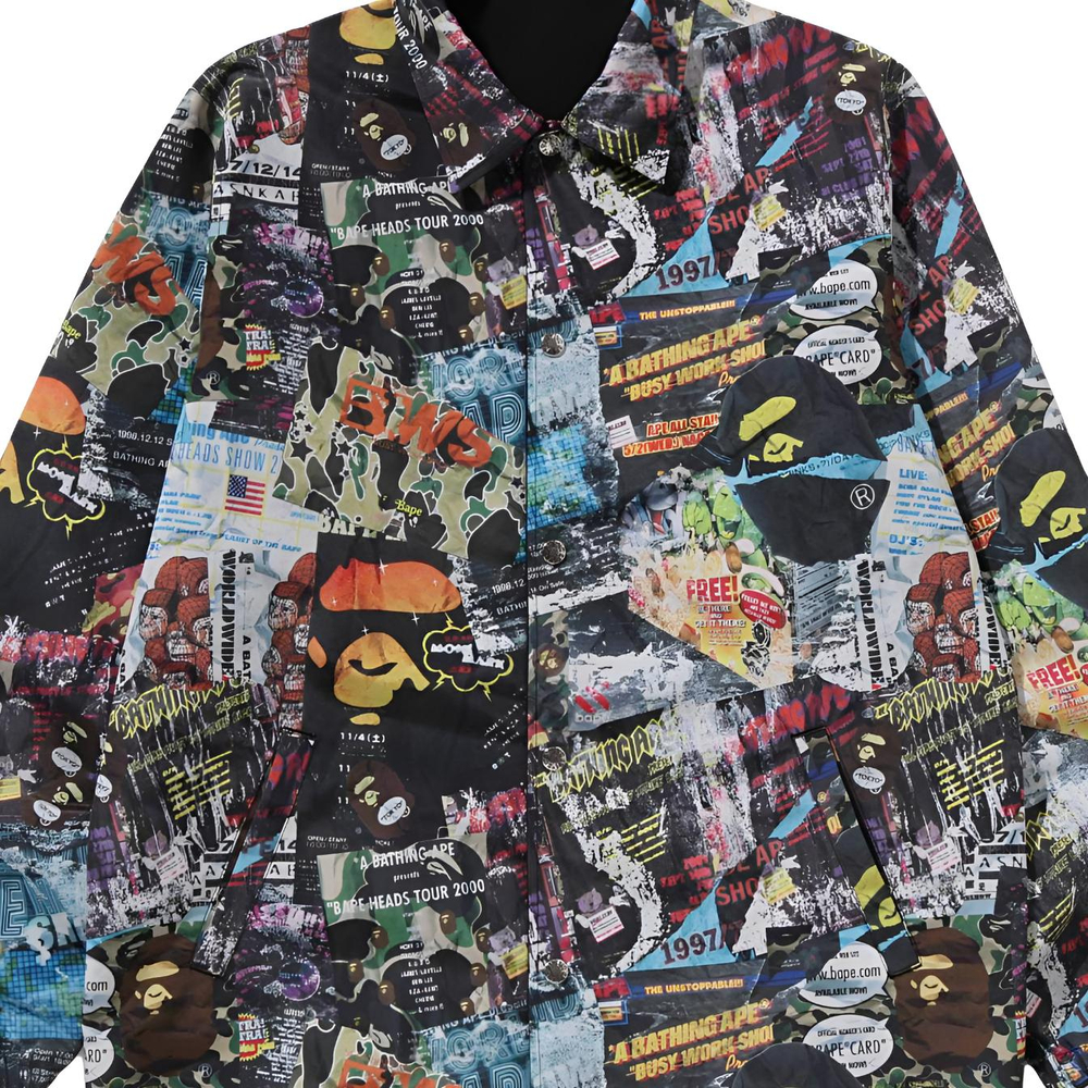 A Bathing Ape Bathing Ape Flyer Pattern Reversible Coach Куртка