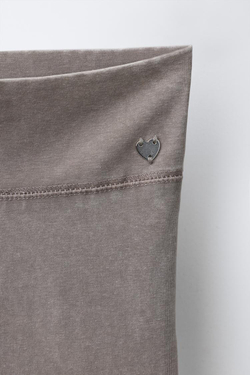 ZARA ЛЕГИНСЫ FLARE, СЕРОВАТО-КОРИЧНЕВЫЙ