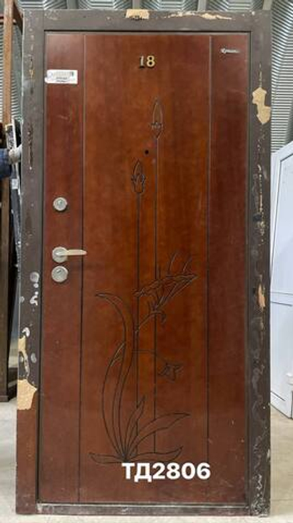 Дверь металлическая Б/У 205(в) х 95(ш) Входная