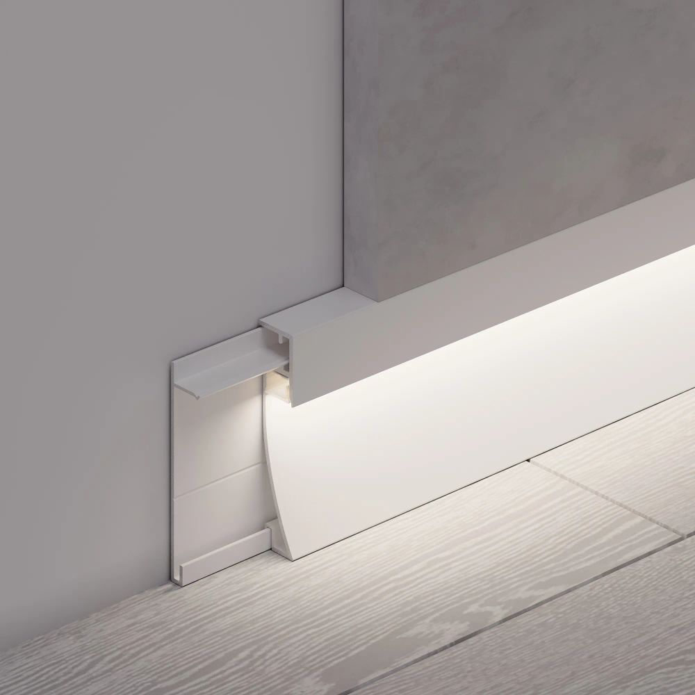 Профиль PLINTUS-H54-2000 WHITE (Arlight, Алюминий) 045434