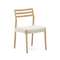 Стул Cudia из бежевой синели из массива дуба с натуральной отделкой FSC Mix Credi
