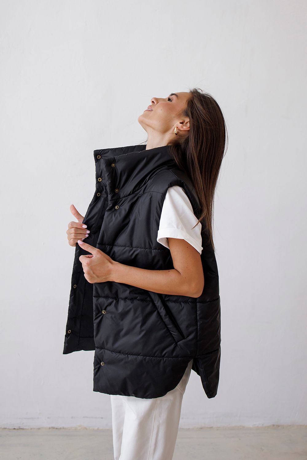 Жилет ko-ko-ko женский утеплённый черный