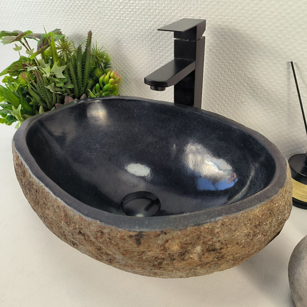 Раковина из речного камня RS-65413 43*31*15 0856