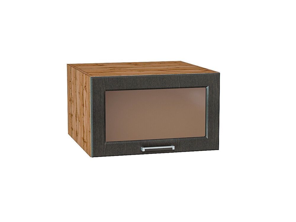 Шкаф верхний горизонтальный остекленный глубокий Прага