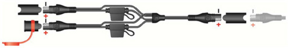 O5 - Y сплиттер с предохранителем, 0,45м, 5А, -20С