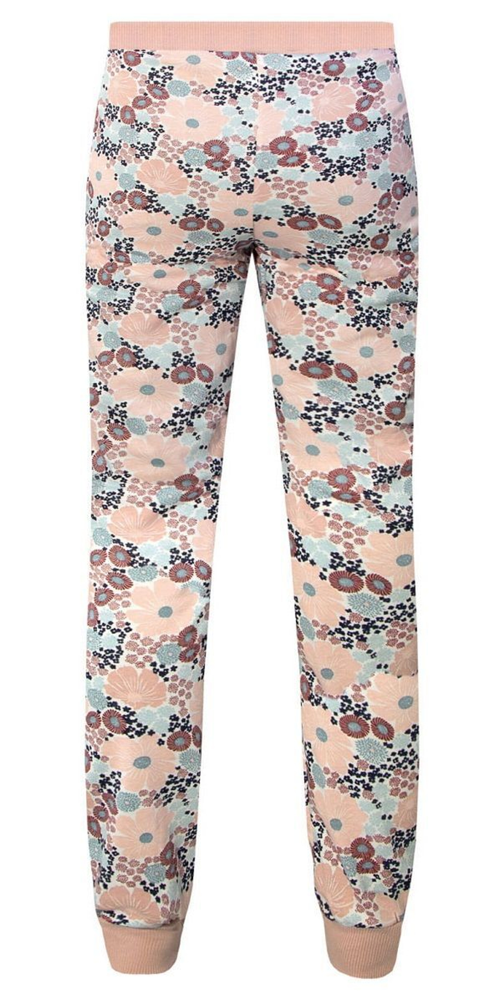 Пижама Zoe с цветочным рисунком на брючках (Размер: S) (Цвет: пудровый)