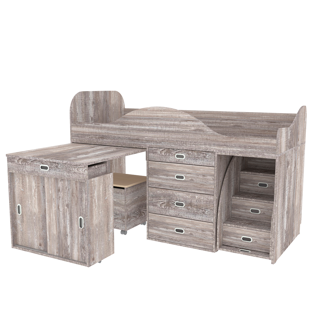 Кровать-чердак КарИВи Малыш Люкс Бетон Бетон