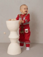 Вязаный комбинезон для новорожденных и малышей на молнии