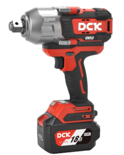 Гайковерт аккум ударный бесщеточный DCK KDPB1288, 18В, 3/4 ", 2*6А/ч. 1288Нм