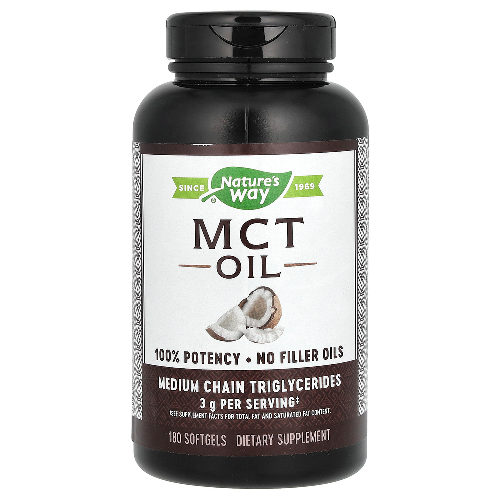 Nature's Way, Масло MCT, 180 мягких таблеток