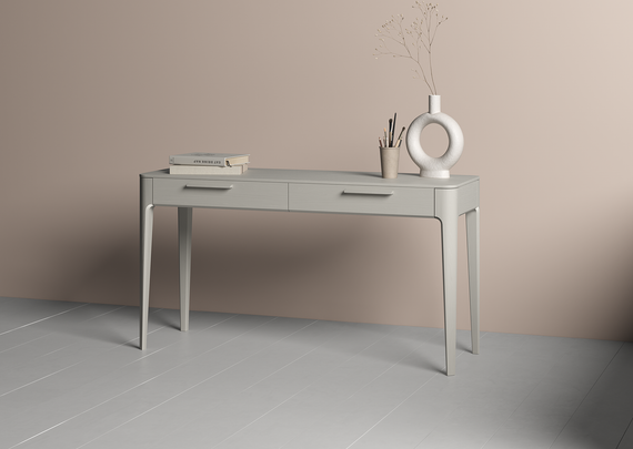 Консоль Type oak 2 ящика ширина 140 см (серо-бежевый)