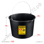 STAYER STRONG 20 л, Строительное пластиковое ведро, MASTER (06083-20)
