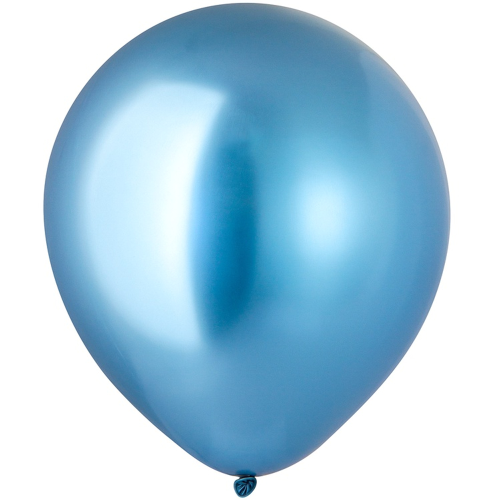 Шар латексный Хром 30 см (Голубой)