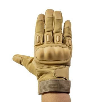 Тактические перчатки Guard Shield с костяшкой бежевые
