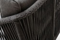 "Канны" модульная угловая лаунж-зона из роупа (веревки), цвет темно-серый