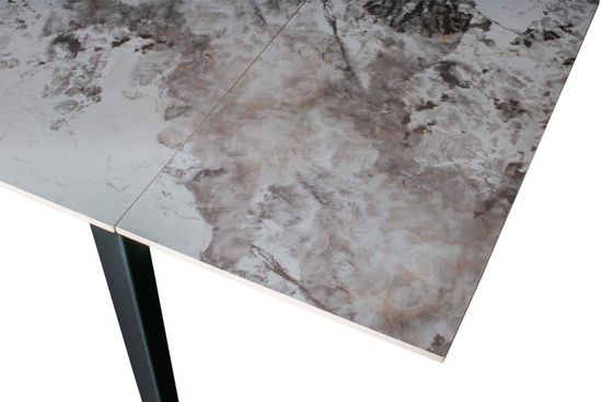 Стол "АСТИ" 140-220, керамика Patagonia глянцевый , опоры черный муар