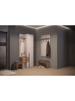 Прихожая с вешалкой и ящиками Кашемир 90х35х220