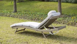 "Лиссабон" шезлонг из искусственного ротанга, цвет соломенный