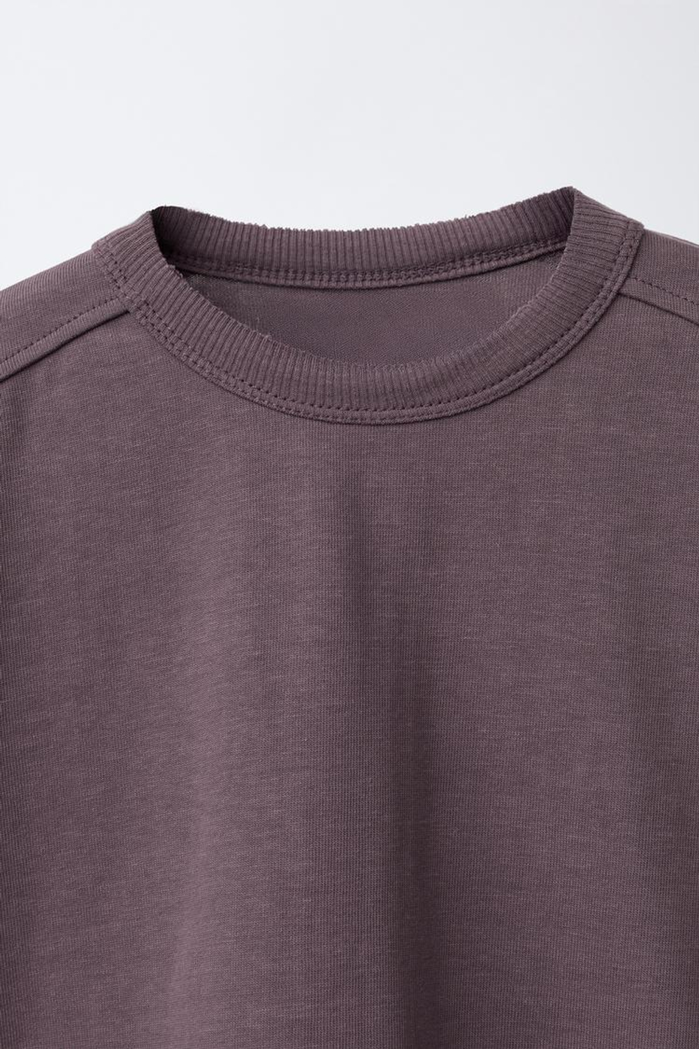 ZARA КОМПЛЕКТ ИЗ ФУТБОЛКИ И БРЮК КЮЛОТ HEAVY WEIGHT С ДЕКОРАТИВНЫМИ ШВАМИ, ТЕМНО-РОЗОВЫЙ