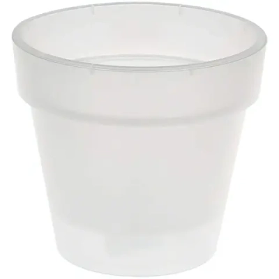 Кашпо для цветов пластиковое 1л «Порто» со вставкой прозрачный