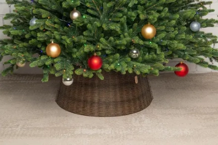 Корзина под елку Люкс Палермо 87 см., разборная, корица, ЕлкиТорг (87-224)