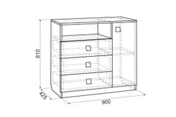 Детская "Энерджи" №2 (дуб сонома/белый), Мебельсон